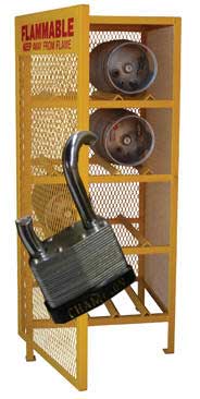Propane Cage with broken off lock